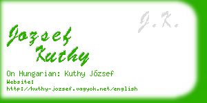 jozsef kuthy business card