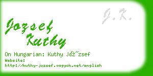 jozsef kuthy business card